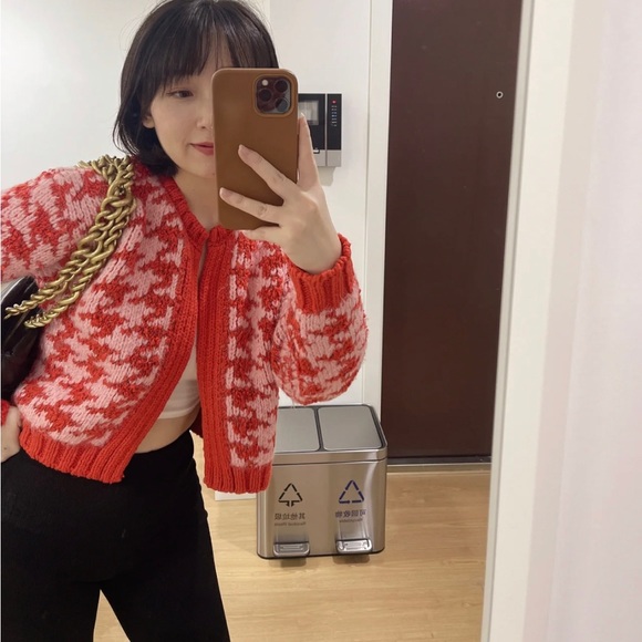 Zara Sweaters - NWT ZARA HOUNDSTOOTH CARDIGAN SIZE M 5802/105/050